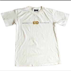 Vintage Jansport 90s Y2K University Of Delaware Collegiate White Cotton Shirt